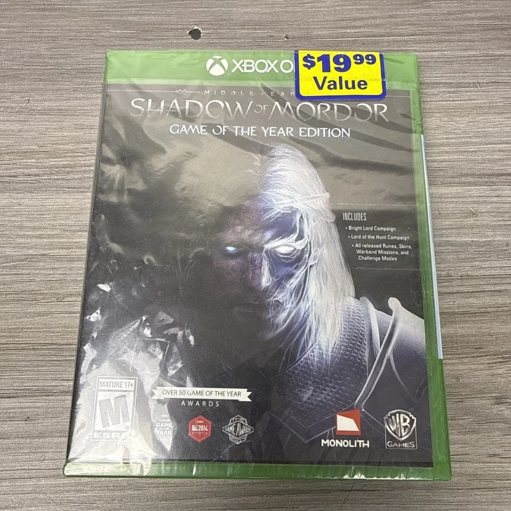 Middle Earth: Shadow of Mordor GOTY Xbox One (Brand New Factory Sealed US Versio